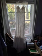 Womens Azazie Willa Wedding Gown In Diamond White Size 2