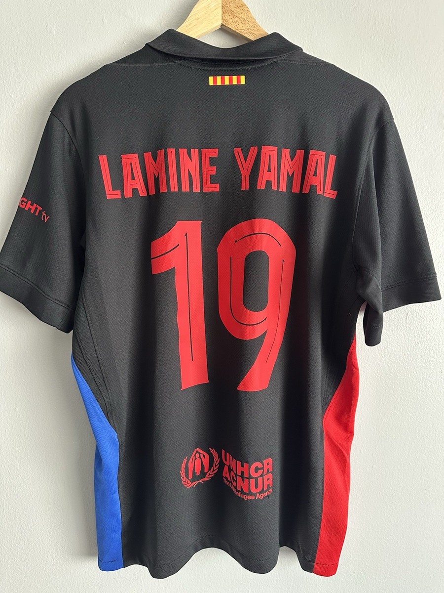 Authentic Nike Lamine Yamal Barcelona 2024-25 Away Soccer Jersey M