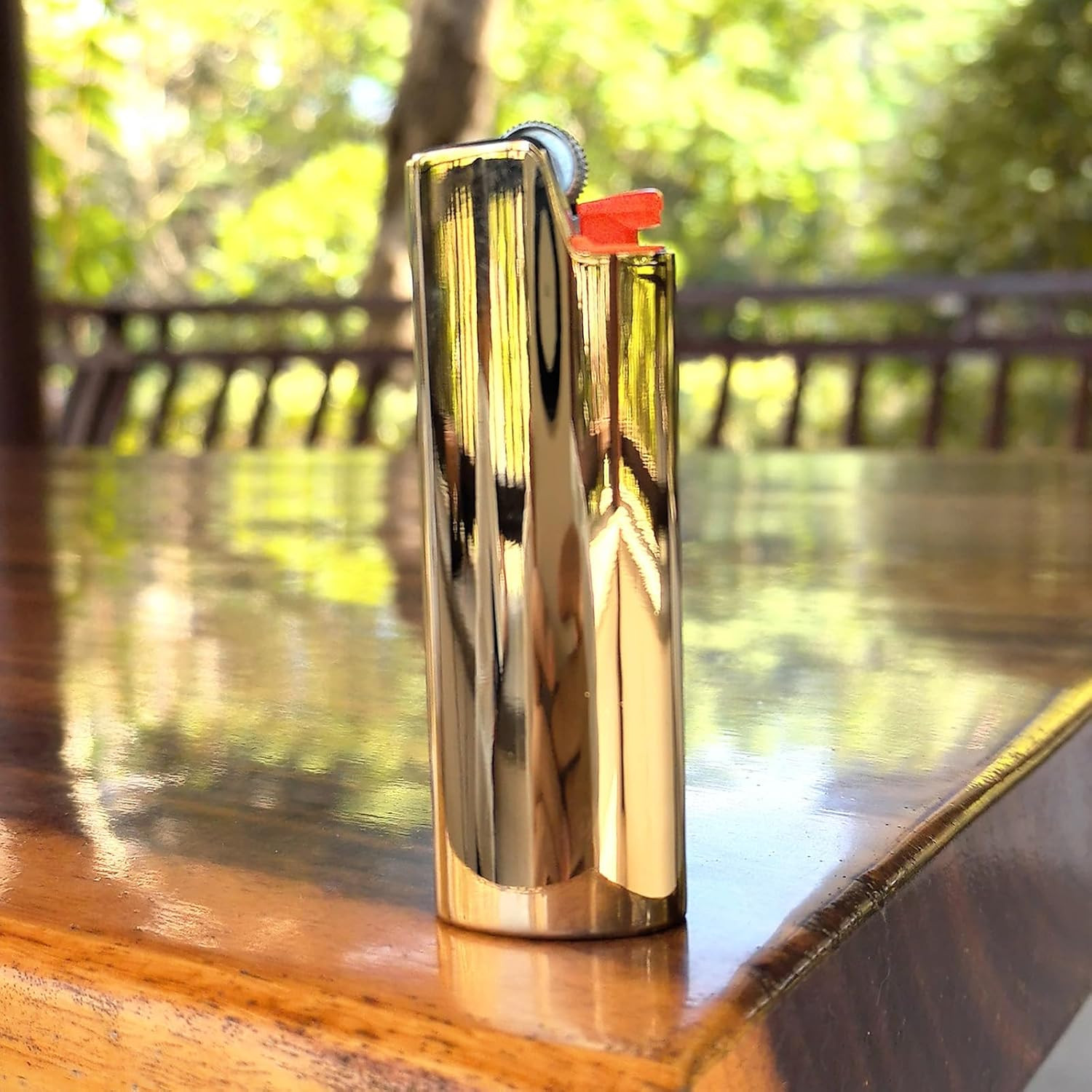 Cover Case Pouch Holder Mirror Surface Gold Plain Color For 