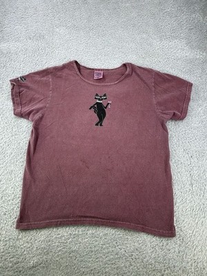 Crazy Shirt Hawaii Wine Dyed Chloe Cat Graphic T-Shirt Size S