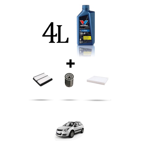 Hoffcar Set Service 3 Filter Und 4L ÖL FüR Suzuki Sx4 1.6 Lpg 79Kw Von-image
