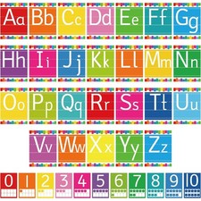 37 Pcs Alphabet for Classroom Wall Rainbow ABC Posters and 0-10 Number Cards ...