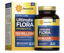 Ultimate Flora Probiotic | 150 Billion CFU | 30 Vegan Capsules | by Renew Life