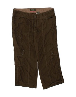 Eddie Bauer Damen gerade Cargohose US 12 Large W30 L23 khaki TP04