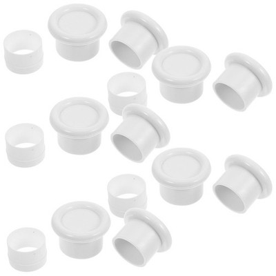  5 Sets Shower Curtain Rod Cover Replacement Parts Caps End Stoppers