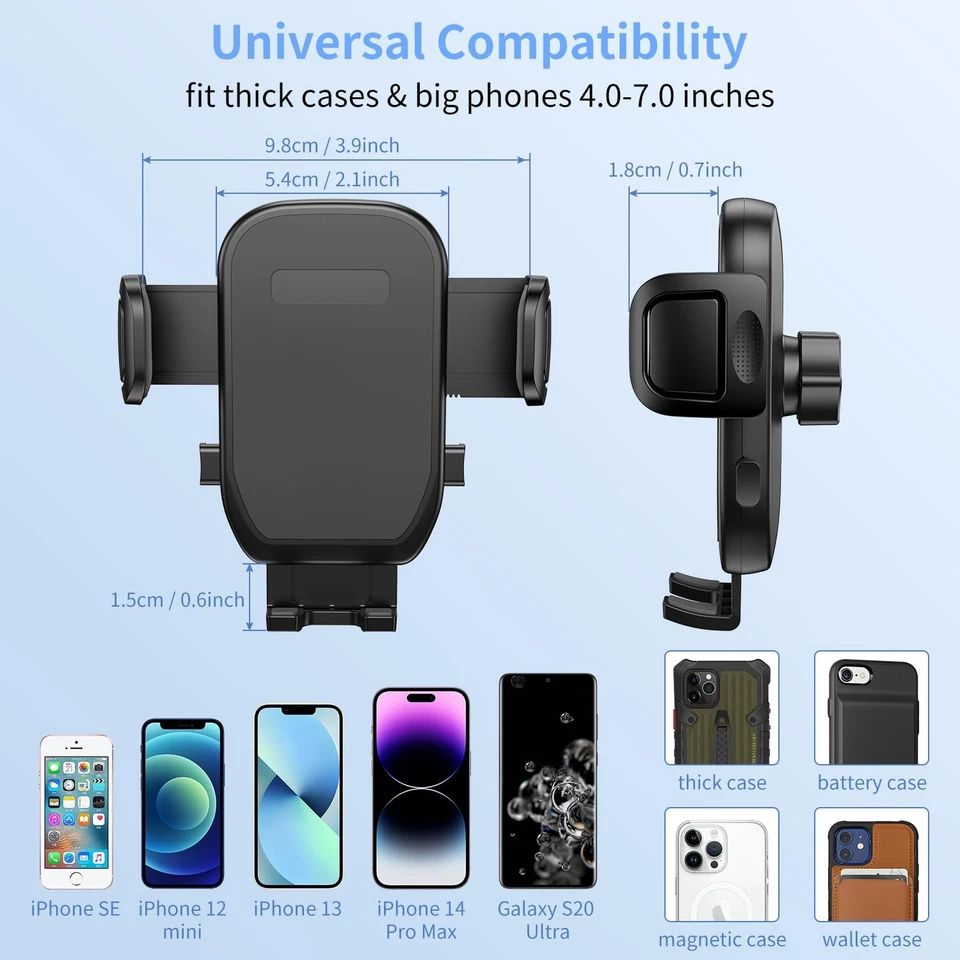 bokilino Cup Phone Mount for Car, [Upgraded Version] Universal Cup Phone Crad... - Image 4 of 4