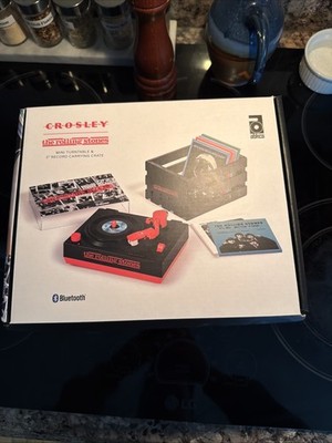 Rolling Stones RSD 3” Record Player With Complete Set Of Six 3