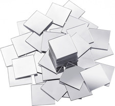 200 Pcs Mini Square Mirror Tiles, Adhesive Small Mirrors for Crafts Mini Size Ac