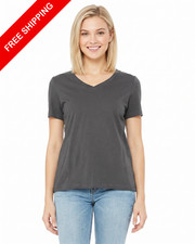 Bella Canvas 6405 Women Relaxed Fit V-Neck T-Shirt 100 Cotton Jersey S-3XL