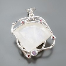 Jewellery 13 ct+ Natural Moonstone Pendant 925 Sterling Silver  /NP52431