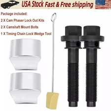 Cam Phaser Lock Out Kit, Camshaft Pulley Mounting Bolt and Timing Chain for Ford