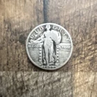 Standing Liberty Quarter 25C Silver Coin, Circulated, Uncertified, Ungraded
