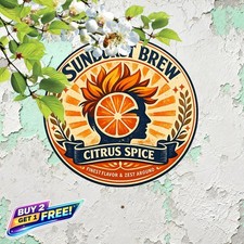 Durable Round Home Decor Metal Tin Sign Aluminum Wall Art Plaque 8x8