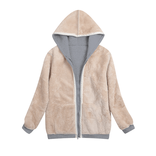 Damen Sherpa Fleece Sweatshirt - ultraweicher & warmer Winterpullover Hoodie - Bild 7 von 9
