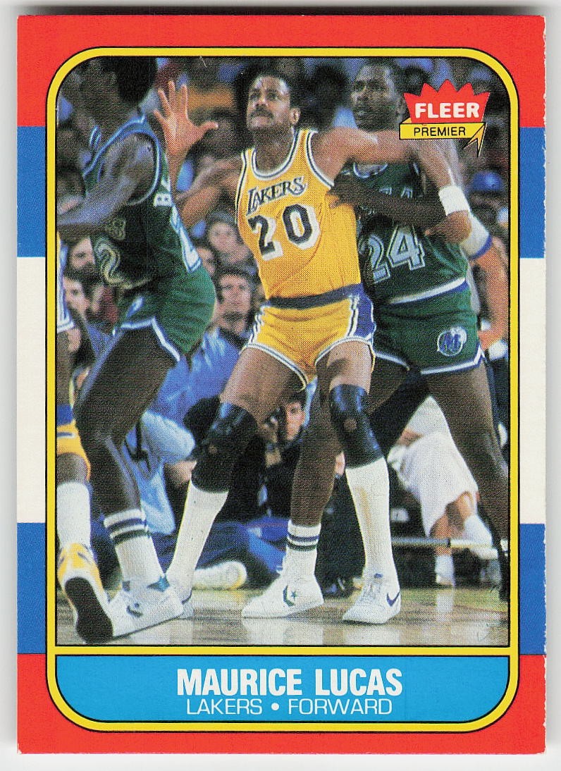 1986-87 Fleer #66 Maurice Lucas BASKETBALL Los Angeles Lakers