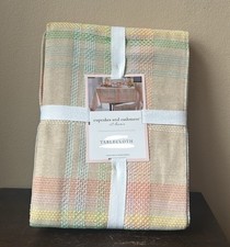 Cupcakes Cashmere Tablecloth 60 x 120 Easter Plaid Pastel Stitch Design New