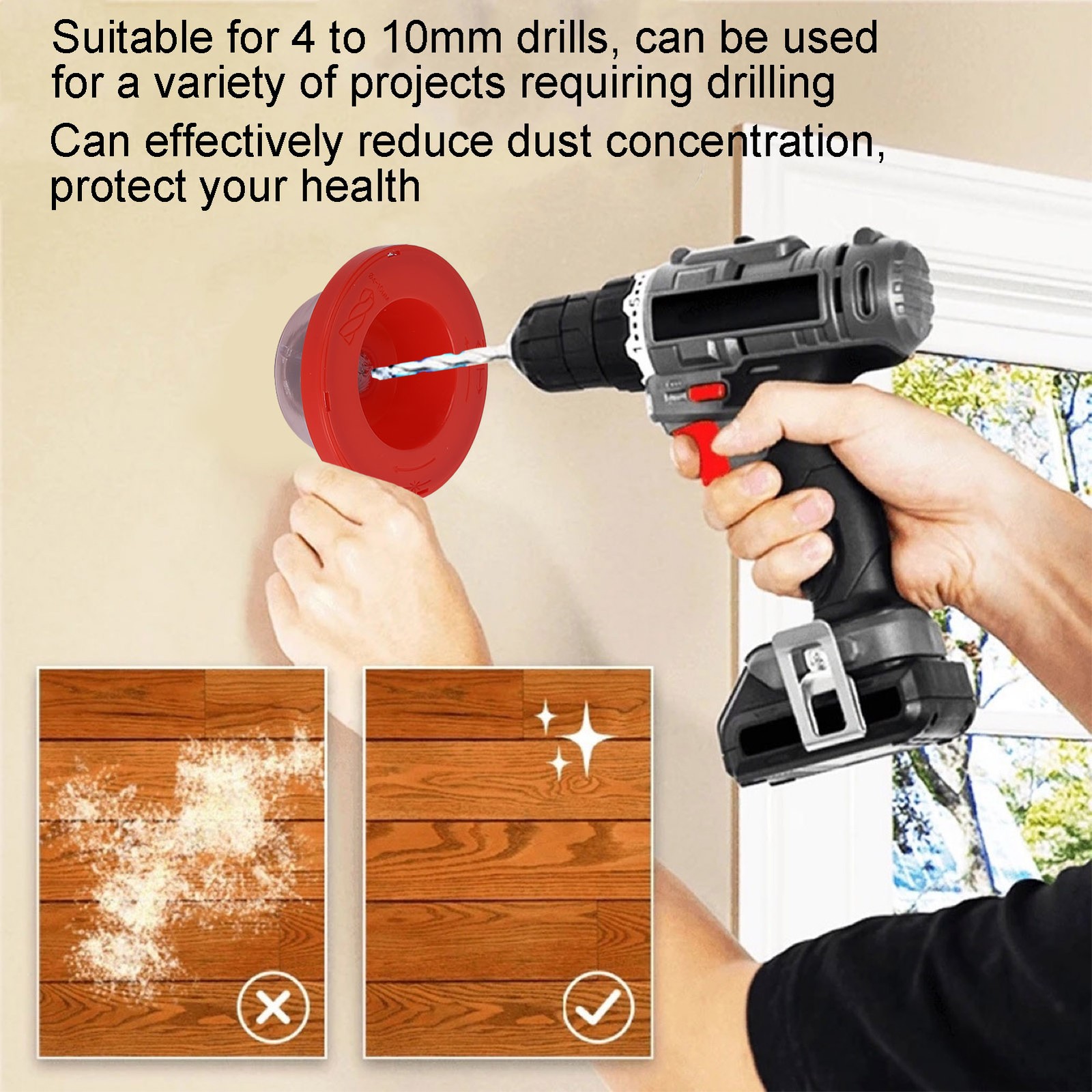 Drill Dust Cover Household Electric Hammer Dust Cover Drill Red Electric Dust Co