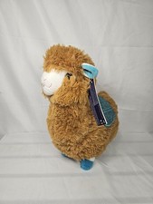 NWT Kellytoy 12" Llama Alpaca with Saddle Plush Stuffed Animal Toy Brown Teal