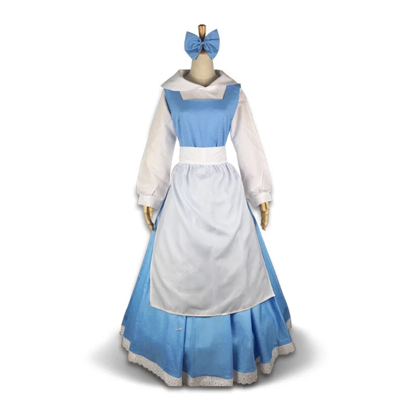 La Bella y la Bestia Princesa Bella Doncella Vestido Disfraz Navidad Carnaval Trajes Foto 2 de 4