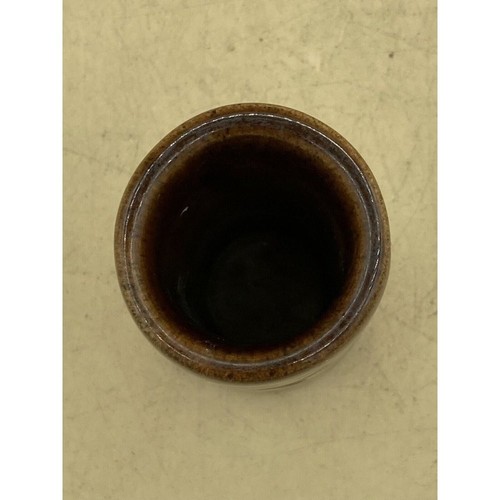 Tiki Farm Mini Micro Tiki 3.5" Shot Glass Brown Glaze - Picture 5 of 10