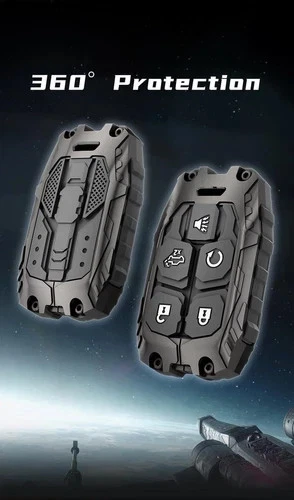 Heavy Key Fob Cover Case Protector for GMC, Keychain, Accessories black - Image 2 of 4