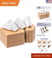 Adjustable Cardboard Corner Protectors, Fits 1", 1.5", 2.1" Frames | 120 Pack...