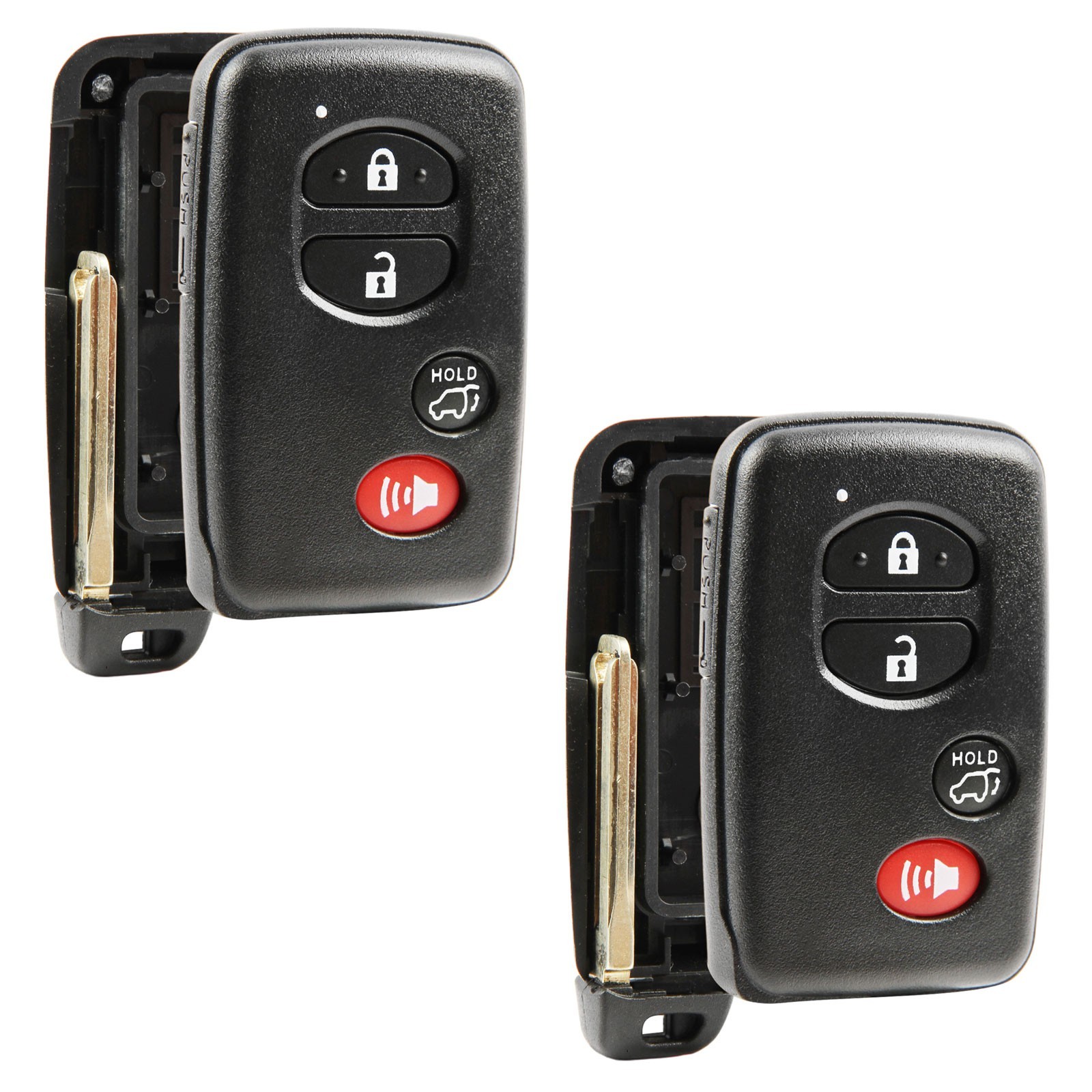 2 Remote Key Shell Case Pad Replacement No Electronics For Toyota 4b (HYQ14AAB)