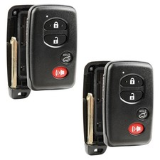 2 Remote Key Shell Case Pad Replacement No Electronics For Toyota 4b (HYQ14AAB)
