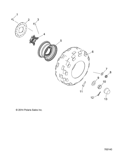 Polaris Wheel Hub, Genuine OEM Part 5135207, Qty 1 - Picture 8 of 8