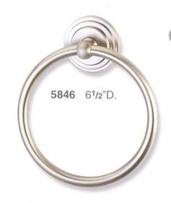 GATCO Marina Towel Ring Brass With a Satin Nickel Finish 6 1/2" Ring 5846