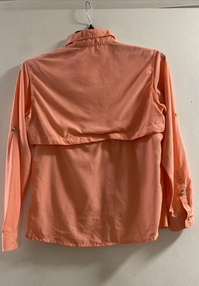 White Sierra Think Outside Fishing Women M Long Sleeve Peach Button Down Shirt - Image 2 of 4