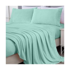 Chezmoi Collection Extra Soft Fleece Sheet Set Queen, Microplush No... Fast Ship