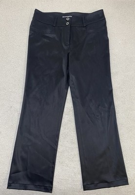 Svetlana Straight Pants Women s 12 Black Buttons Dress Pants