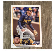 Topps 2023 Update Series Rookie Debut Serial #US101 Brice Turang Brewers /55