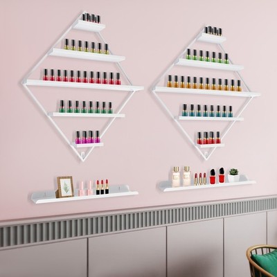 5 Ebenen Rhombus Nagellack Regal Eisen Display St?nder Wandregal Nagellack Wei?