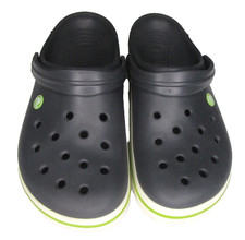 Crocs CROCBAND Slip On Classic Comfort Clog Charcoal White  Lime Men's SZ 11