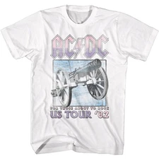 AC/DC For Those About To Rock US 82 Tour White Rock and Roll Music Band T-Shirt