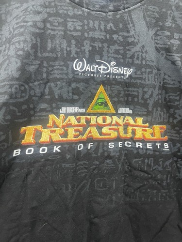 Disney National Treasure Book of Secret XL Vtg Promo Shirt Nicolas Cage 2007 aop - Picture 3 of 4