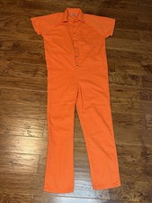 Authentic Bob Barker Prison Jumpsuit XL Orange Halloween Costume Inmate