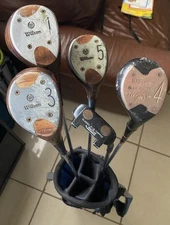 Set Of 4 Wilson  43.5 Inch Driver With Aluminum Regular Flex Shaft,including Bag