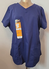 NWT Scrubstar Navy Blue V-Neck Top Womens Size XL Chest 49 Pockets SS 212-36269