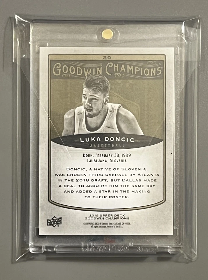 ЛУКА ДОНЧИК 💎БУДУЩЕЕ HOF/КОЗА!!!  ✨ДЕБЮТАНТ✨КАРТА!!! 2019 UD/GC - Изображение 2 из 2