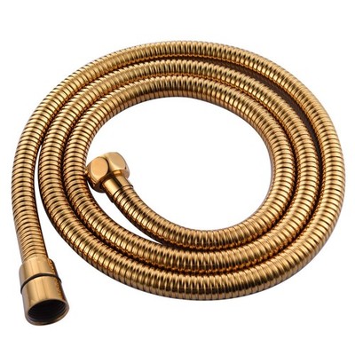 2m 78Zoll AntiKnick Flexibler GoldDuschschlauch Edelstahl mit massivem Messin...