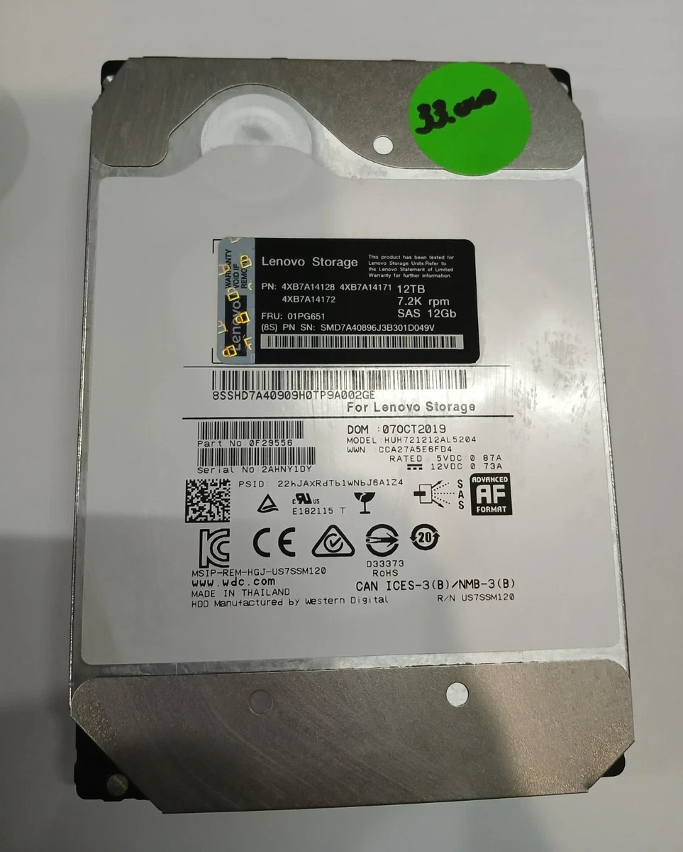 SAS Internal Hard Disk Drives 12 TB Storage Capacity for sale | eBay