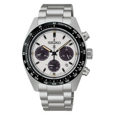 Seiko Prospex Speedtimer Solar Chronograph 39MM White Dial Watch SSC961 (SSC813)