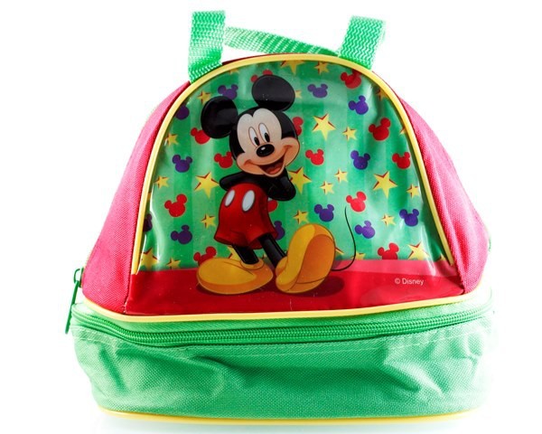 Mochila De Jardín De Infantes Mickey Mouse Con Compartimento Para Pan 25cm