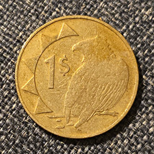Namibia 1 Dollar 2006 M&uuml;nze &ndash; 1 $ Messing, RB Farbe, Feingehalt 0.5