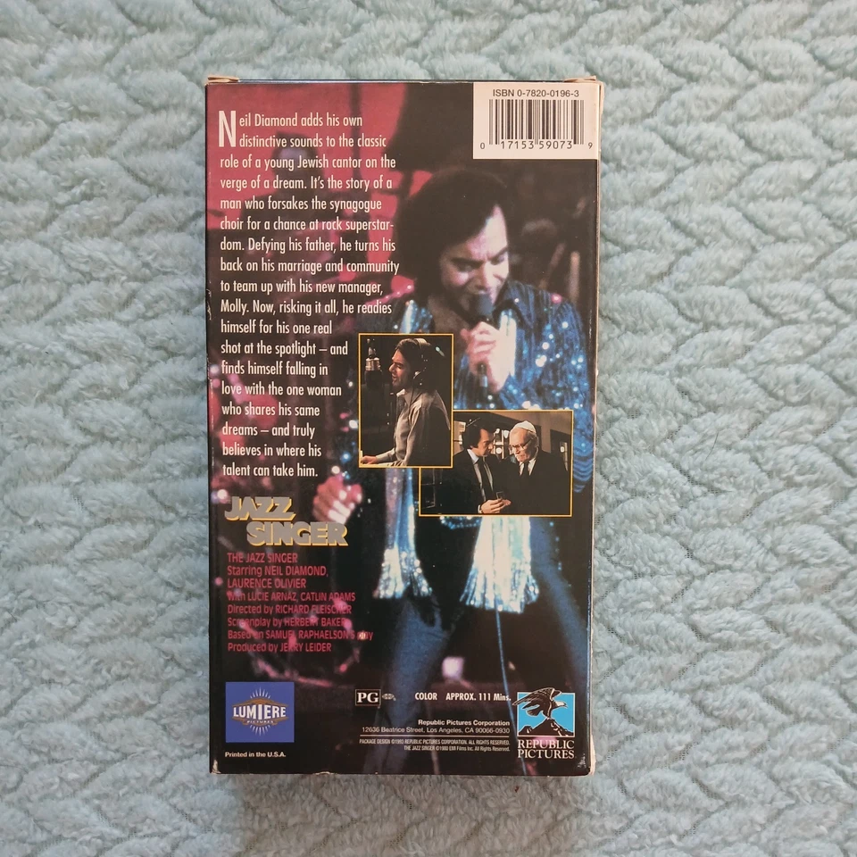 The Jazz Singer (VHS, 1993) Pre-owned Foto 3 de 4