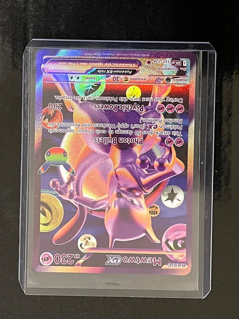EPIC 💜 Mewtwo ex 157/128 30th Celebration Futuristic Rare Full Art Holo NM
