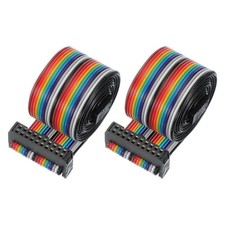 20 Pin IDC Connector Flat Ribbon Cable 2.54mm Pitch Length 1000mm Wide 25mm 2Pcs